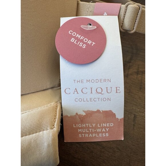 Cacique Comfort Bliss Lightly Lined Underwire Nude Lane Bryant NWT Multi-way 40B - Picture 5 of 9